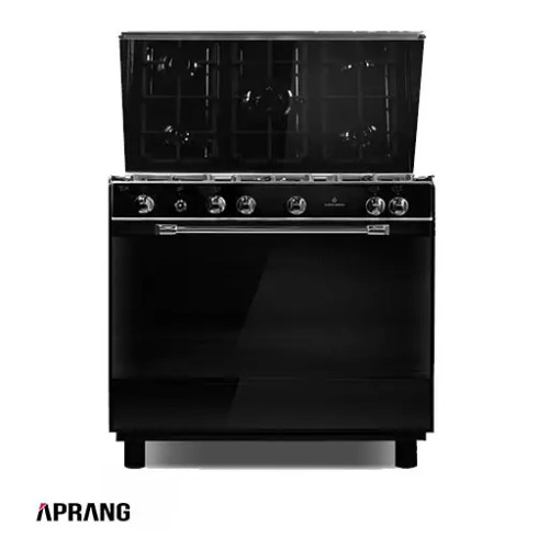 اجاق گاز 5 شعله طرح فر لعاب تهران سبحان مدل 10000 - مشکی